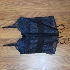 Victoria's Secret Embroidered Lace Corset Bra Top/ 34B